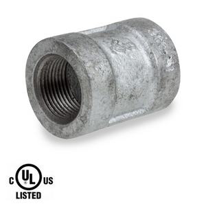 1-1/4 in. NPT Threaded - Banded Coupling - 300# Malleable Iron Galvanized Pipe Fitting - UL Listed