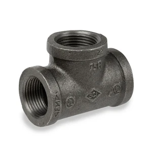 1 in. Female NPT Threaded - Tee - 300# Ductile Iron Pipe Fitting - UL/FM