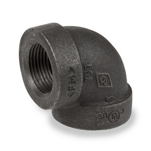 1 in. Pipe Fitting 90 Degree Elbow Cast Iron Threaded NPT Class 125 UL/FM