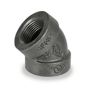 1-1/2 in. Pipe Fitting 45 Degree Elbow Cast Iron Threaded NPT Class 125 UL/FM