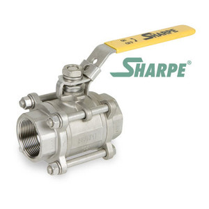 3/4 in. 316 Stainless Steel Ball Valve 1000 WOG Full Port Threaded 3-Piece Sharpe Valve Series 39036