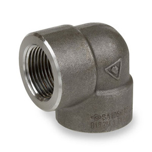 1/2 in. NPT Threaded - 90 Degree Elbow - 2000# Forged Carbon Steel Pipe Fitting