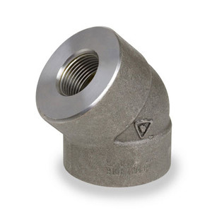 1-1/2 in. NPT Threaded - 45 Degree Elbow - 6000# Forged Carbon Steel Pipe Fitting
