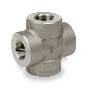 1/2 in. NPT Threaded - Cross - 6000# Forged Carbon Steel Pipe Fitting