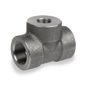 3/4 in. x 1/2 in. x 3/4 in. NPT Threaded - Reducing Tee - 3000# Forged Carbon Steel Pipe Fitting