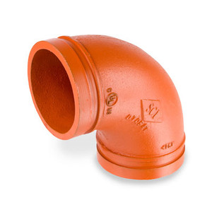 14 in. Grooved 90 Degree Elbow - Standard Radius - Orange Paint Coating 65E Grooved Fire Protection Fitting