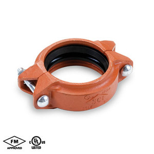 1-1/2 in. Lightweight Flexible Coupling - UL/FM - EPDM "C" Gasket Orange Paint Housing - 65LF Grooved Fire Protection Coupling - UL/FM