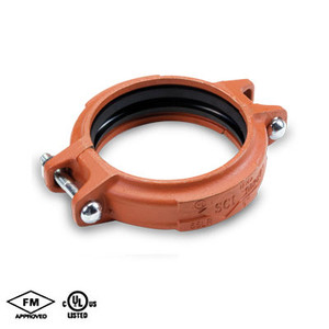 8 in. Lightweight Rigid Coupling - UL/FM - EPDM "C" Gasket Orange Paint Housing - 65LR Grooved Fire Protection Coupling - UL/FM