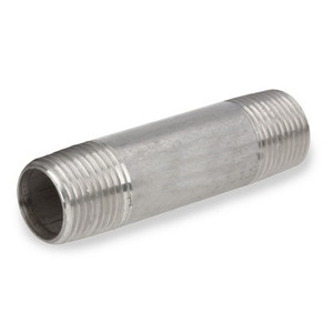 1/4 in. x 6 in. Schedule 80 - NPT Threaded - 304/304L Stainless Steel Pipe Nipple