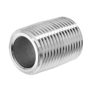 1 in. x CLOSE Schedule 80 - NPT Threaded - 304/304L Stainless Steel Pipe Nipple