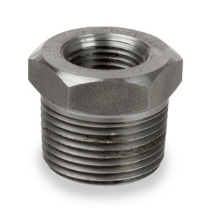 3/8 in. x 1/4 in. NPT Threaded - Hex Bushing - 3000# Forged Carbon Steel Pipe Fitting