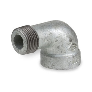 1/2 in. NPT Threaded - 90 Degree Street Elbow - 300# Malleable Iron Galvanized Pipe Fitting - UL Listed