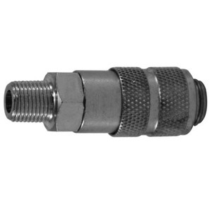 1/8 in. MIP Male Coupler 145 PSI Chrome Plated Brass Mini Quick Disconnect