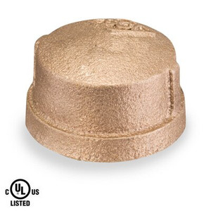 1/2 in. Cap - NPT Threaded 125# Bronze Pipe Fitting - UL Listed