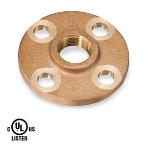 3 in. 150# Threaded Flange NPT UL Listed Bronze Pipe Fitting 3 in. 150# Threaded Flange NPT UL Listed Bronze Pipe Fitting