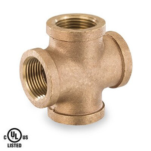 3/8 in. Cross - NPT Threaded 125# Bronze Pipe Fitting - UL Listed