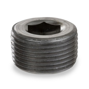 1/2 in. Merchant Steel Threaded Tapered Black Merchant Countersunk Hex Plugs 150# Pipe Fitting