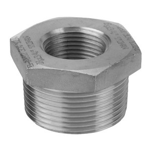 1/4 in. x 1/8 in. NPT Threaded - Hex Bushing - 1000# Barstock 316 Stainless Steel Pipe Fitting