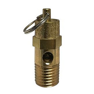 1/4 in. NPT 125 PSI Brass Non-Coded Safety Relief Compressor Valve