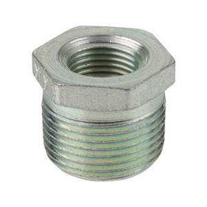 1/2 in. x 3/8 in. Merchant Steel Threaded Galvanized Hex Bushing 150# Pipe Fitting