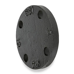 8 in. Blind Flange - Flat Fate (FF) - Galvanized Ductile Iron 150# Blind Pipe Flange - (AWWA C110 / ASME B16.42 / ASTM A153)
