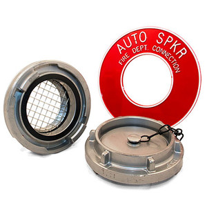 5" Storz x 4" FNPT w/Cap & Wall Plate STORZ Type Fire Department Connection Kit