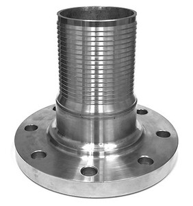 6 in. Crimplok Fixed Flange Nipple, 125-150# 316 Stainless Steel Combination Hose Fitting