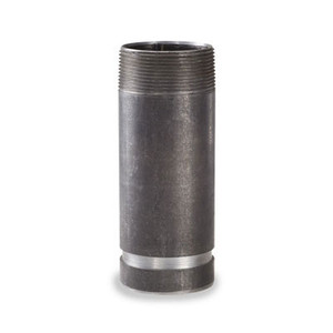 1" x 4" Threaded x Grooved Adapter Nipple, Schedule 40 Seamless Carbon Steel