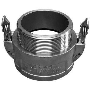 2 in. Type B Female Coupler x Male NPT - Crimplok Self Locking Cam & Groove 316 Stainless Steel