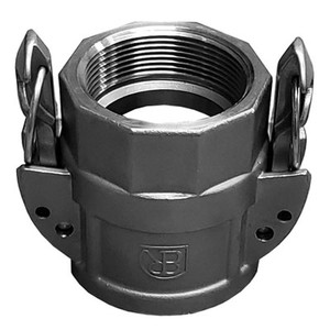 2 in. Type D Female Coupler x FNPT Threaded - Crimplok Self Locking Cam & Groove 316 Stainless Steel