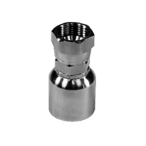 1/4" Hose x -4 FJIC Swivel - 43 Series 316 Stainless Steel Crimp Hose Fitting