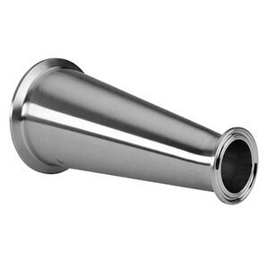 4 in. x 1-1/2 in. Eccentric Reducer (32-14MP) 316L Stainless Steel Sanitary Clamp Fitting (3-A)