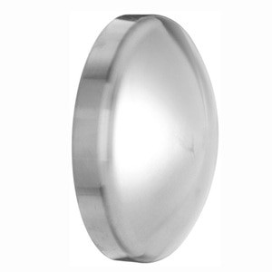 3 in. Polished Dome Cap (16W) 316L Stainless Steel Sanitary Butt Weld Fitting