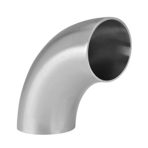 6 in. Polished Short 90° Weld Elbow - 2WCL - 316L Stainless Steel Butt Weld Fitting (3-A)