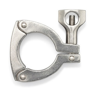 1 in. Tube OD - & 1.5 in. Tube OD - Three Segment Clamp (13MHM3P) 304 Stainless Steel Sanitary Clamp