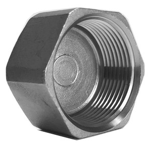 1/2 in. NPT Threaded - Hex Head Cap - 150# 304 Stainless Steel Pipe Fitting