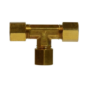 1/8 in. Tube OD - Tee - Lead Free Brass Compression Fitting