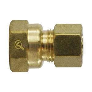 3/8 in. Tube OD x 3/8 in. FIP - Female Adapter - Lead Free Brass Compression Fitting