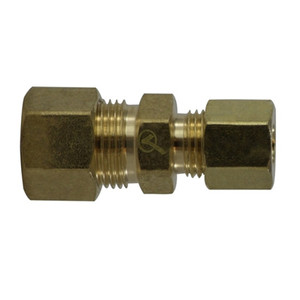 5/16 in. x 1/4 in. Tube OD - Reducing Union - Lead Free Brass Compression Fitting