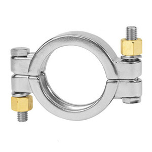 1 in. Schedule 5S/10S High Pressure Bolted Clamp (13MHPV) 304 Stainless Steel Sanitary Clamp