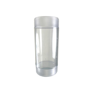 3 in. Male NPT Threaded - Polycarbonate In-line Sight Glass Tube (Light Weight) 7mm Thick
