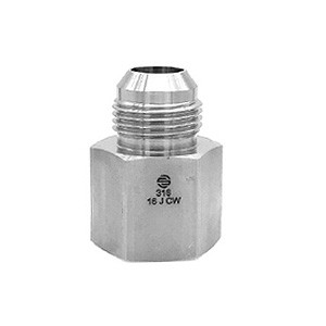 1/4 in. MJIC Flare x FNPT Threaded Straight Adapter - 316 Stainless Steel Hydraulic JIC Flare 37° Tube Fitting