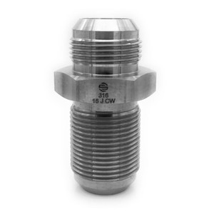 1/4 in. MJIC Bulkhead Tube Union - 316 Stainless Steel Hydraulic Straight JIC 37° Flare Fitting