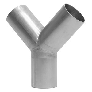 1-1/2 in. Unpolished Weld True Wye - 28WB-UNPOL - 316L Stainless Steel Tube OD Weld Fitting