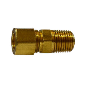 3/8 in. Tube OD x 1/4 in. Male NPTF - Ball Check Valve - Brass Compression Fitting (3PSI Minimum Working Pressure)