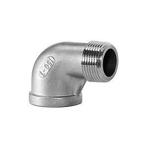 3 in. NPT Threaded - 90 Degree Street Elbow - 304 Stainless Steel 150# MSS SP-114 Heavy Pattern Pipe Fitting