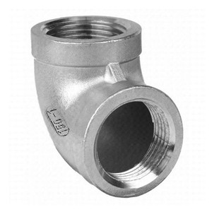 1-1/2 in. NPT Threaded - 90 Degree Elbow - 304 Stainless Steel 150# MSS SP-114 Heavy Pattern Pipe Fitting