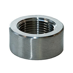 1/2 in. NPT Threaded - Half Coupling - 316 Stainless Steel 150# MSS SP-114 Heavy Pattern Pipe Fitting