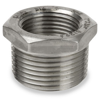 3 in. x 2-1/2 in. Hex Bushing - NPT Threaded 150# 304 Stainless Steel Pipe Fitting