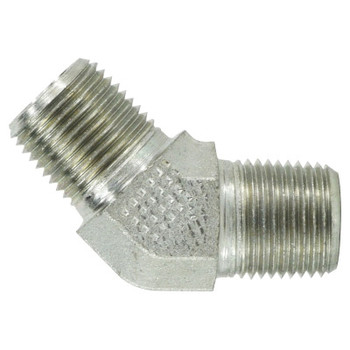 1/8 in. x 1/8 in. Male Elbow, 45 Degree, Steel Pipe Fitting Hydraulic Adapter